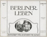 Berliner Leben: Zeitschrift für Schönheit und Kunst