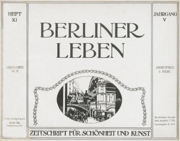 Berliner Leben: Zeitschrift für Schönheit und Kunst