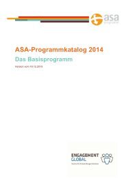 Programmkatalog 2014 - ASA-Programm