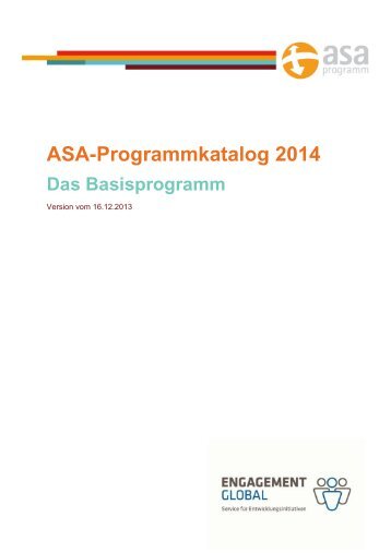 Programmkatalog 2014 - ASA-Programm