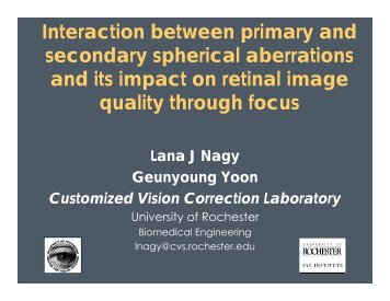 Interaction between primary and secondary spherical aberrations ...