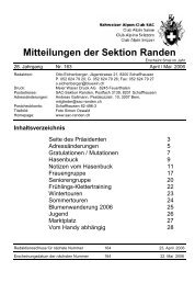 Ausgabe 163 - SAC Sektion Randen