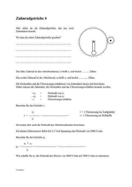 Zahnradgetriebe 4