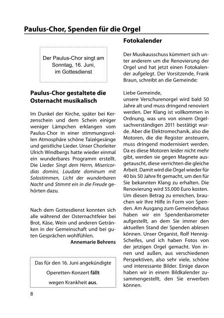 Gemeindebrief - Pauluskirche