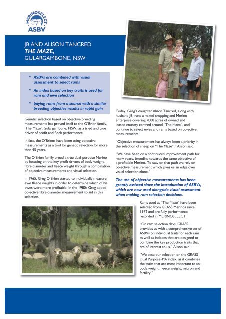 Case Study Jb And Alison Tancred Sheep Crc