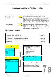 Das QM-Handbuch (DIN9001: 8/94)