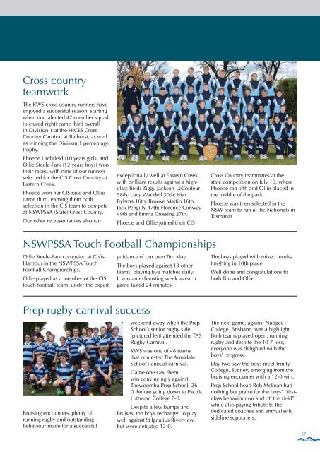 KWS Magazine 2013 Issue Two - Kinross Wolaroi School