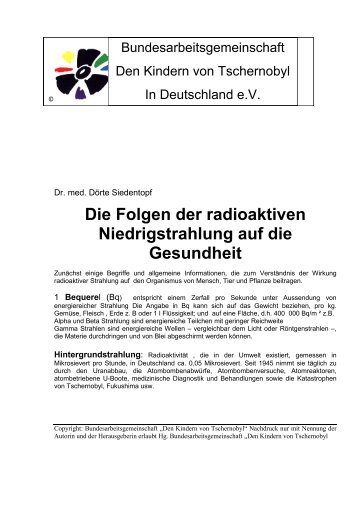 Die Folgen der radioaktiven Niedrigstrahlung ... - Life-Upgrade.com