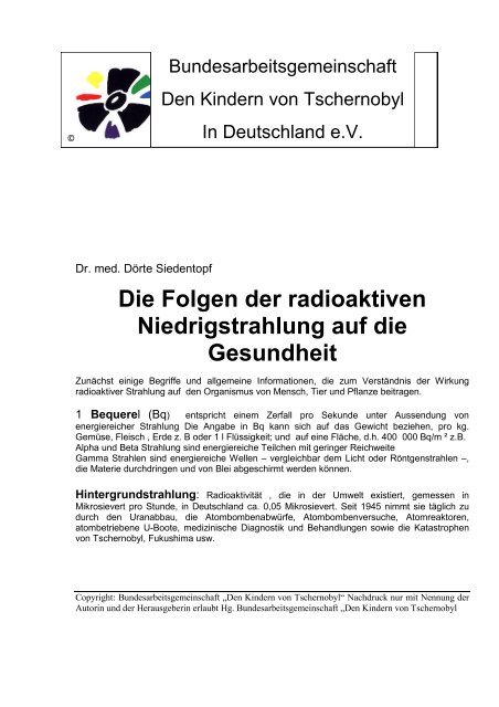 Die Folgen der radioaktiven Niedrigstrahlung ... - Life-Upgrade.com
