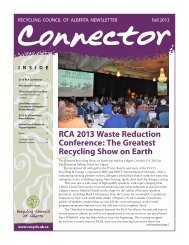 Connector - Fall 2013 - Recycling Council of Alberta