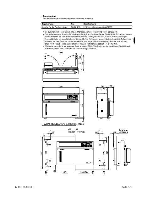 Bedienungsanleitung DC100 - Yokogawa