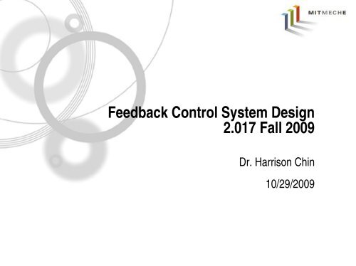 Control Systems - MIT OpenCourseWare