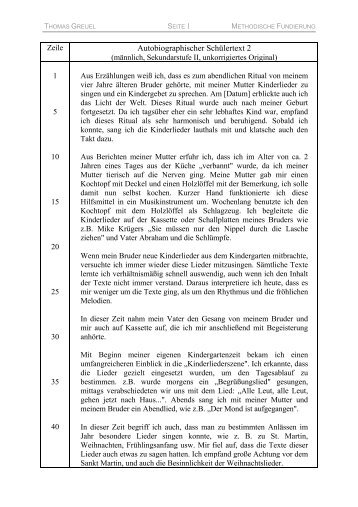 Autobiographischer Schulertext 2
