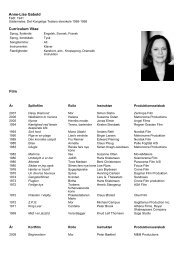 Anne-Lise Gabold Curriculum Vitae Film