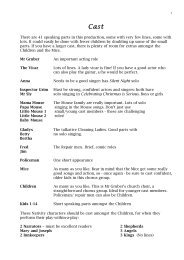 Read a script sample/see cast list - Spiderweb Musicals