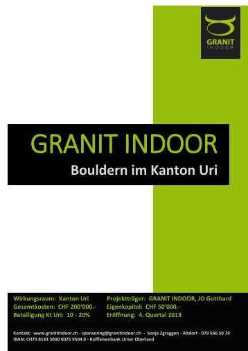 Sponsoren-Dossier - Granit Indoor