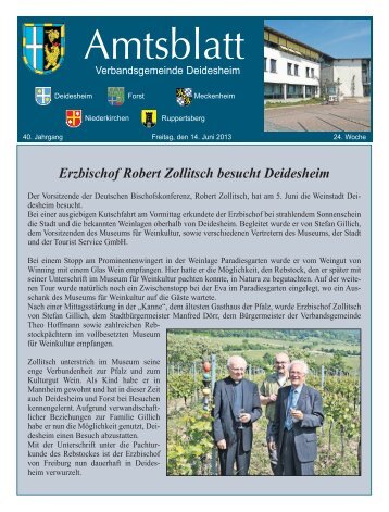 Amtsblatt - KW 24 - Verbandsgemeinde Deidesheim