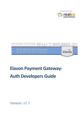 Elavon Payment Gateway Developers Guide