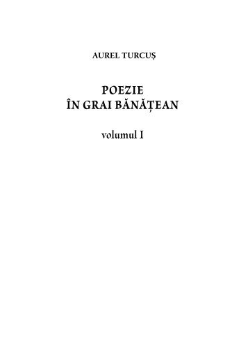 POEZIE ÎN GRAI BĂNĂŢEAN volumul I - Brancusi
