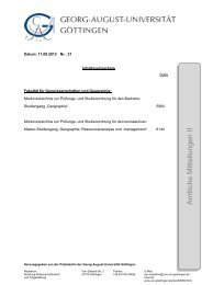 Amtliche Mitteilu nge n II - Georg-August-Universität Göttingen