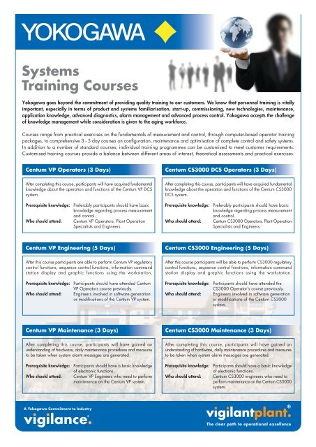 Systems Training Brochure - Yokogawa