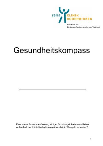 Gesundheitskompass - Klinik Roderbirken