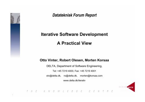 Iterative Software Development A Practical View