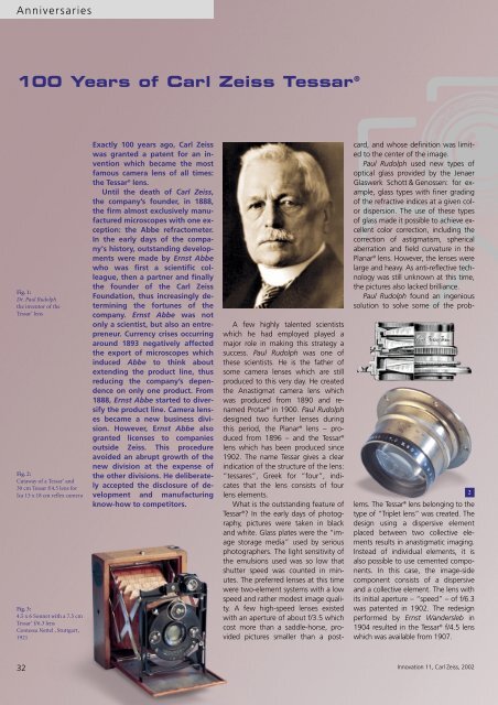 100 Years of Carl Zeiss Tessar® - Carl Zeiss, Inc.
