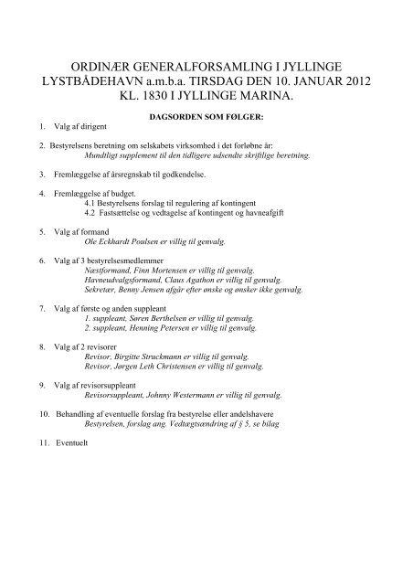 Referat af ordinær generalforsamling 10/01-201 - Jyllinge ...