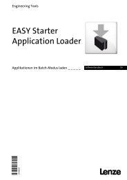 Softwarehandbuch EASY_Starter(ApplicationLoader) - Lenze