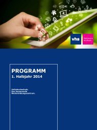 Programmheft 1. Halbjahr 2014 - Volkshochschule Mettmann-Wülfrath