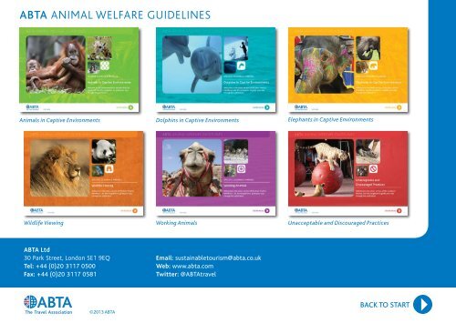 ABTA ANIMAL WELFARE GUIDELINES