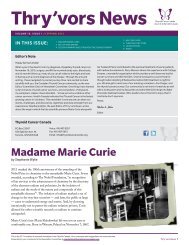 Madame Marie Curie - Thyroid Cancer Canada