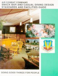 Snack Bar and Casual Dining Design Standards and Facilities Guide