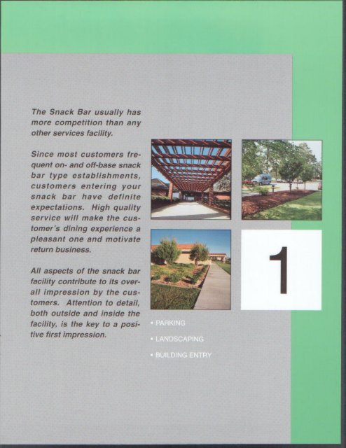 Snack Bar and Casual Dining Design Standards and Facilities Guide