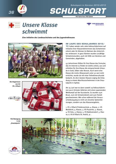 PDF vom SCHULSPORTBERICHT 2012/2013 - Schulsport Kärnten