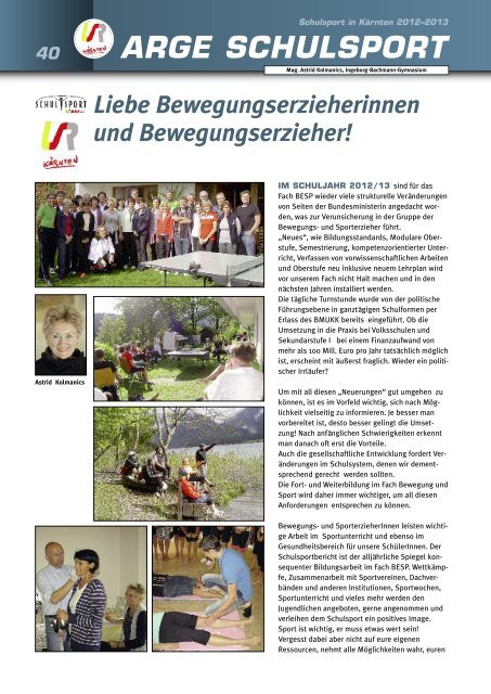 PDF vom SCHULSPORTBERICHT 2012/2013 - Schulsport Kärnten