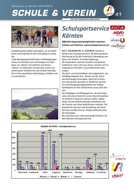 PDF vom SCHULSPORTBERICHT 2012/2013 - Schulsport Kärnten