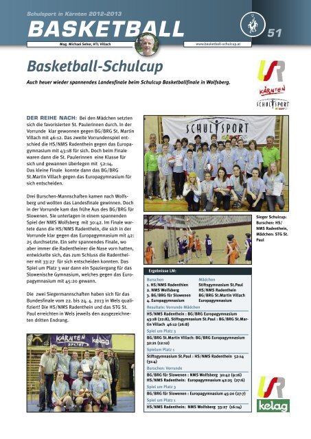 PDF vom SCHULSPORTBERICHT 2012/2013 - Schulsport Kärnten