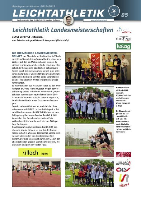 PDF vom SCHULSPORTBERICHT 2012/2013 - Schulsport Kärnten