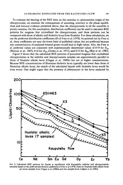 Petrogenesis of Ultramafic Xenoliths from the 1800 Kaupulehu Flow ...