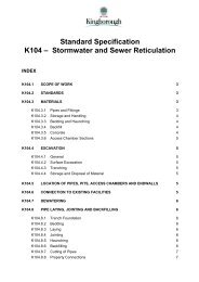 Standard Specification K104 – Stormwater and Sewer Reticulation