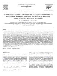 A comparative study of acid-extractable and total digestion methods ...
