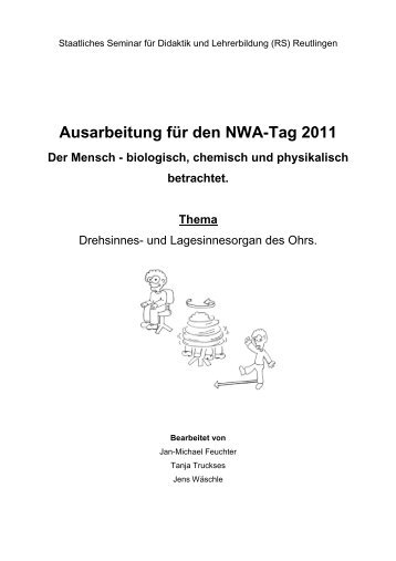 Drehsinnes- und Lagesinnesorgan des Ohrs - Staatliches Seminar ...