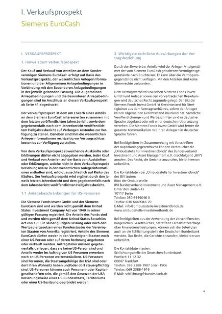 Verkaufsprospekt - Financial Services - Siemens AG