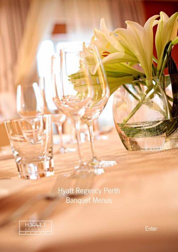 Hyatt Regency Perth Banquet Menus
