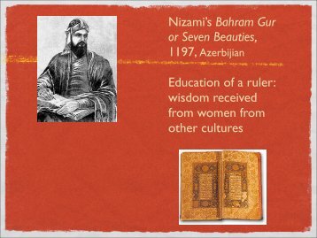 Nizami's Bahram Gur or Seven Beauties, Education ... - GSAVisualarts