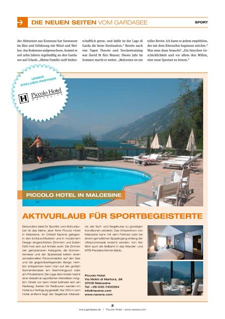 Sportler in ihrem Element - Gardasee