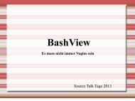 Stefan Koospal – BashView, es muss nicht immer Nagios sein