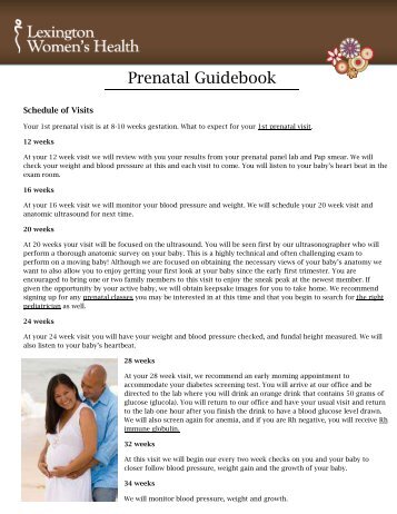 Your Prenatal Guidebook - Lexington Women's Health